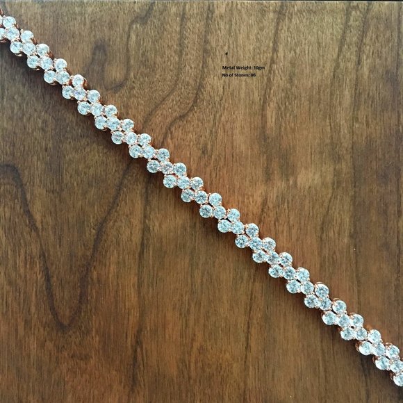 6.50Ct Round Diamond Bracelet In Silver Best Gift - Picture 1 of 4